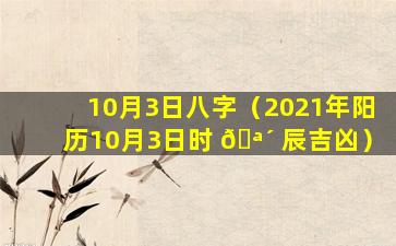 10月3日八字（2021年阳历10月3日时 🪴 辰吉凶）